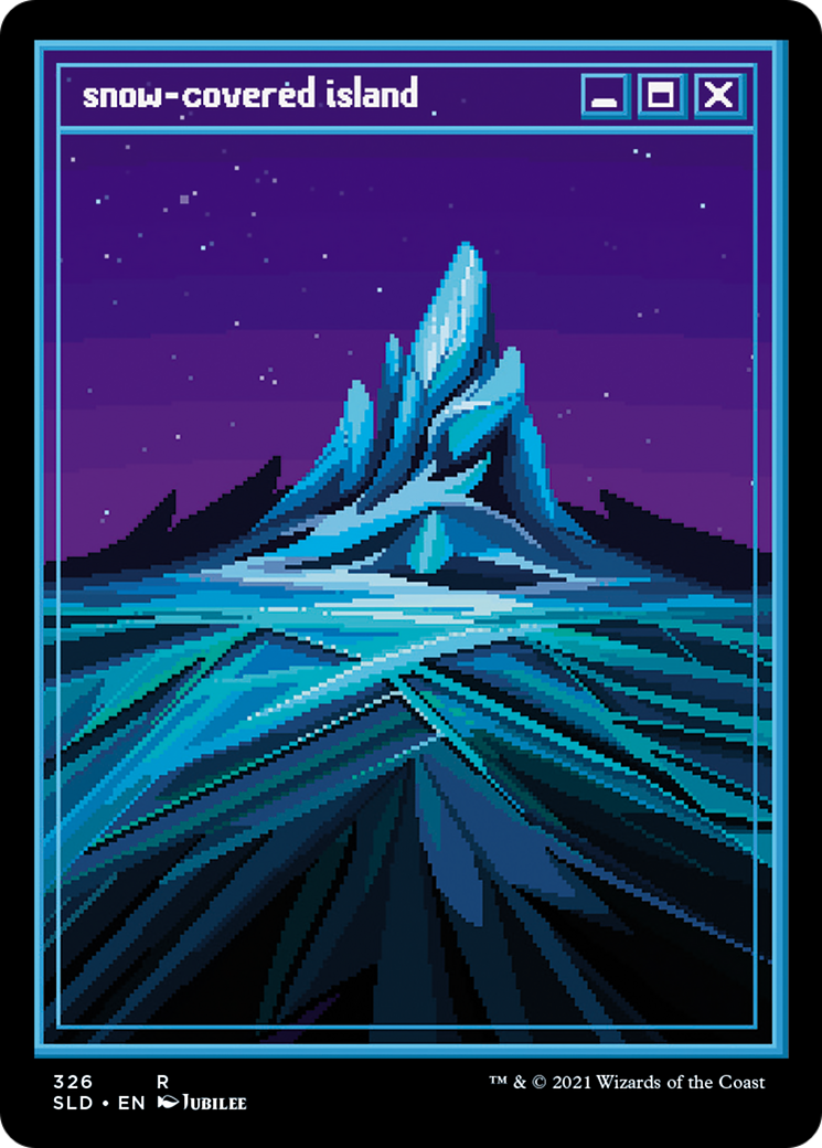 Snow-Covered Island (PixelSnowLands.jpg) [Secret Lair Drop]