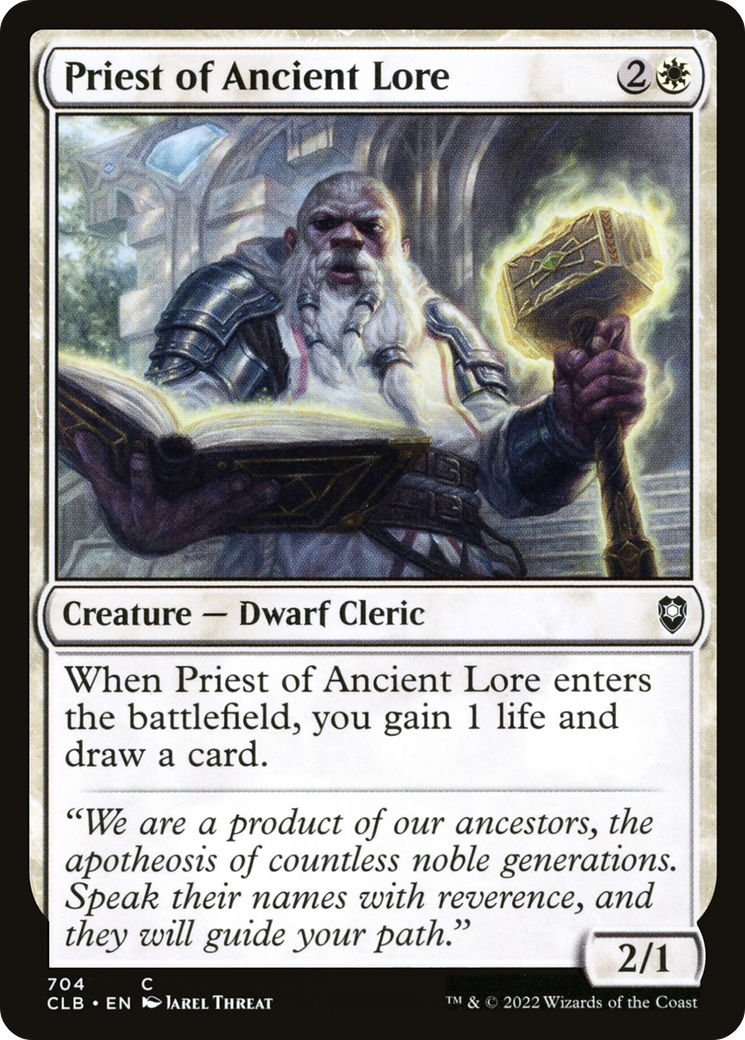Priest of Ancient Lore [Commander Legends: Battle for Baldur's Gate]