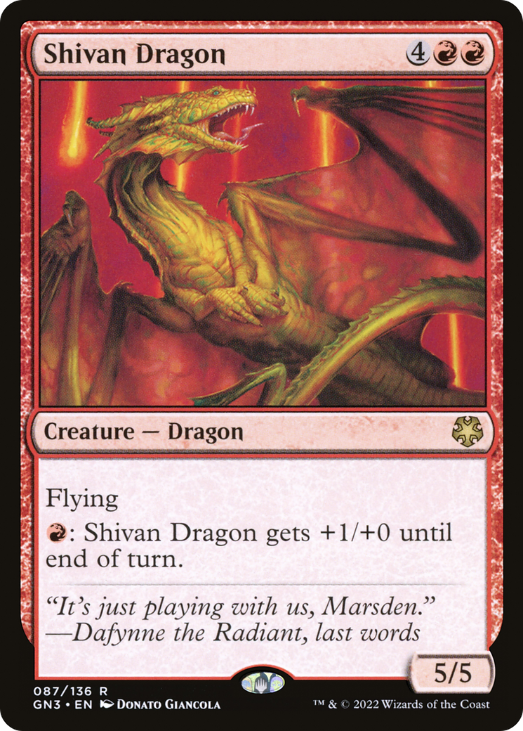 Shivan Dragon - [Game Night: Free-for-All]