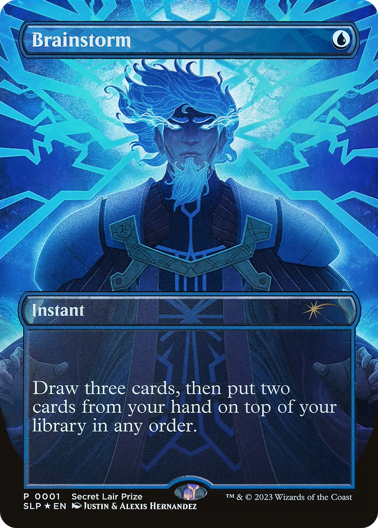 Brainstorm (Borderless) [Secret Lair Showdown] Foil