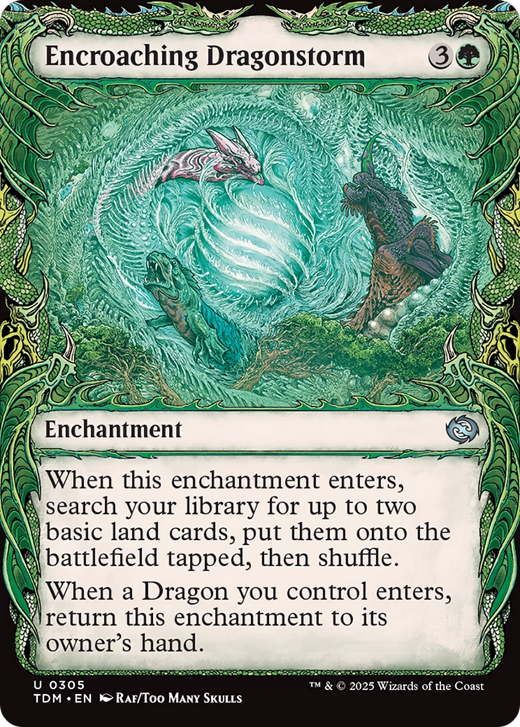 Encroaching Dragonstorm (Showcase): (Showcase, enchantment) [Tarkir: Dragonstorm]