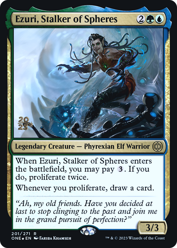 Ezuri, Stalker of Spheres [Phyrexia: All Will Be One Promos] Foil