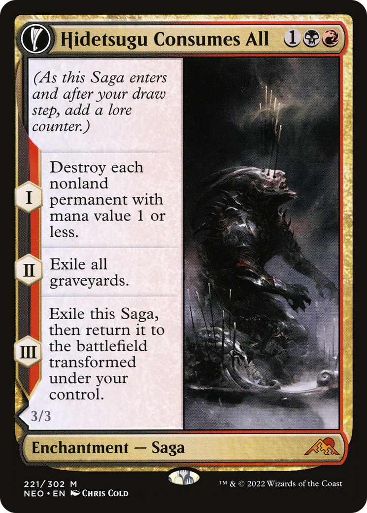 Hidetsugu Consumes All: (fandfc, enchantment) [Kamigawa: Neon Dynasty]