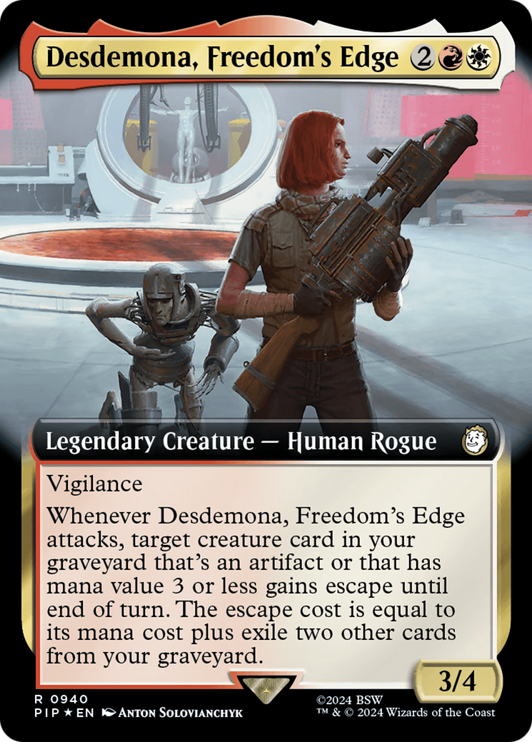 Desdemona, Freedom's Edge (Extended Art) (Surge Foil): (Extended Art) [Fallout] Foil