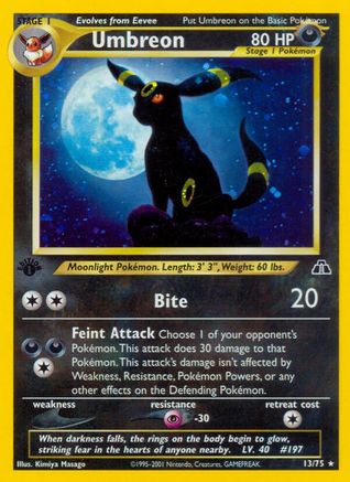 Umbreon (13)/75 [Neo Discovery]  - 1st Edition Holofoil