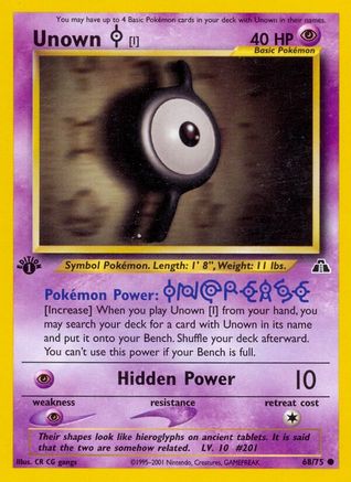 Unown [I] 068 [Neo Discovery]  - 1st Edition