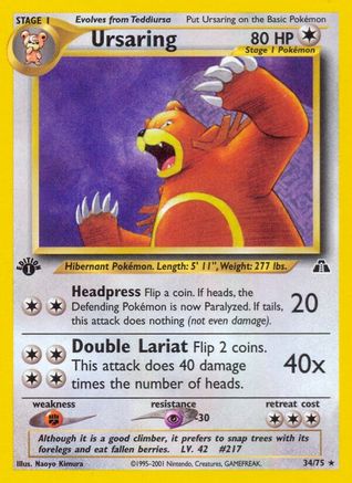 Ursaring (34) (34) 034 [Neo Discovery]  - 1st Edition