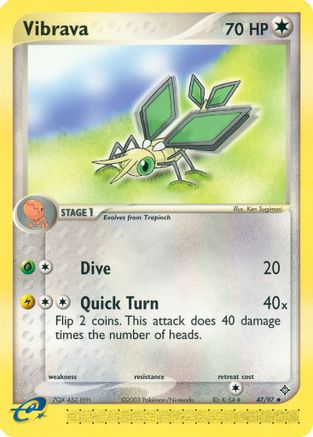 Vibrava 047/97  - Reverse Holofoil Dragon - Uncommon