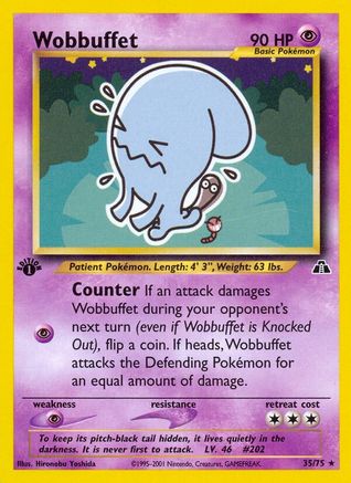 Wobbuffet (35) (35) 035/75 [Neo Discovery]  - 1st Edition