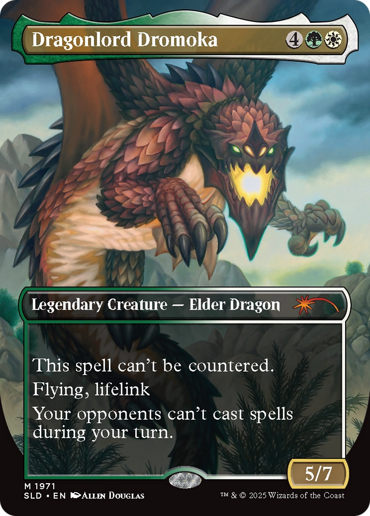 Dragonlord Dromoka // Dragonlord Dromoka (SLD-1971) - Secret Lair Drop (Borderless) Foil