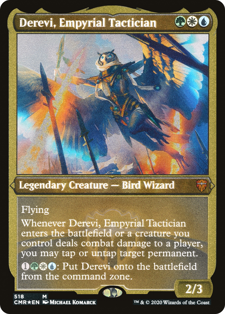 Derevi, Empyrial Tactician (Foil Etched) [Commander Legends] Foil