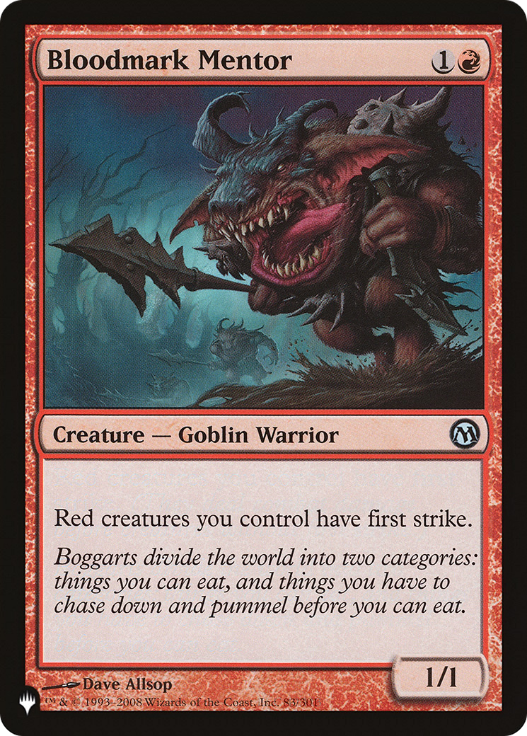 Bloodmark Mentor - The List