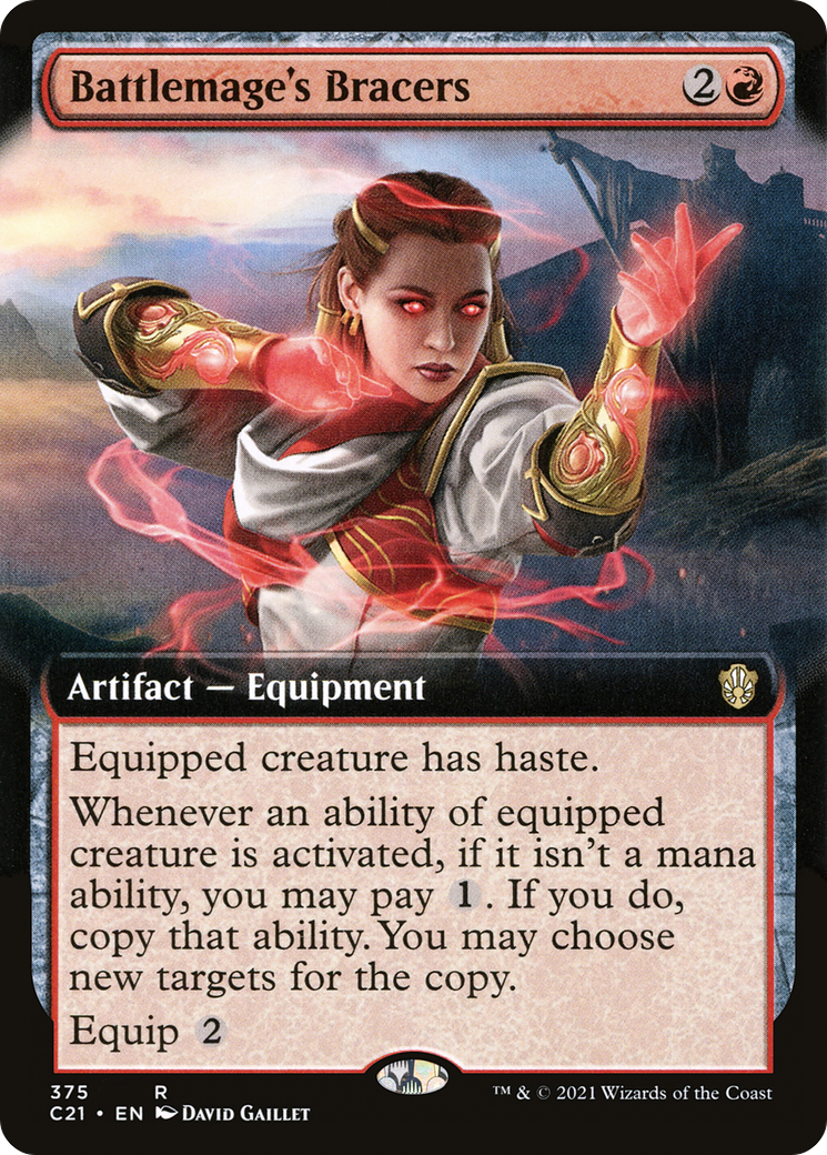 Battlemage's Bracers (Extended Art) - Commander 2021: (Extended Art)