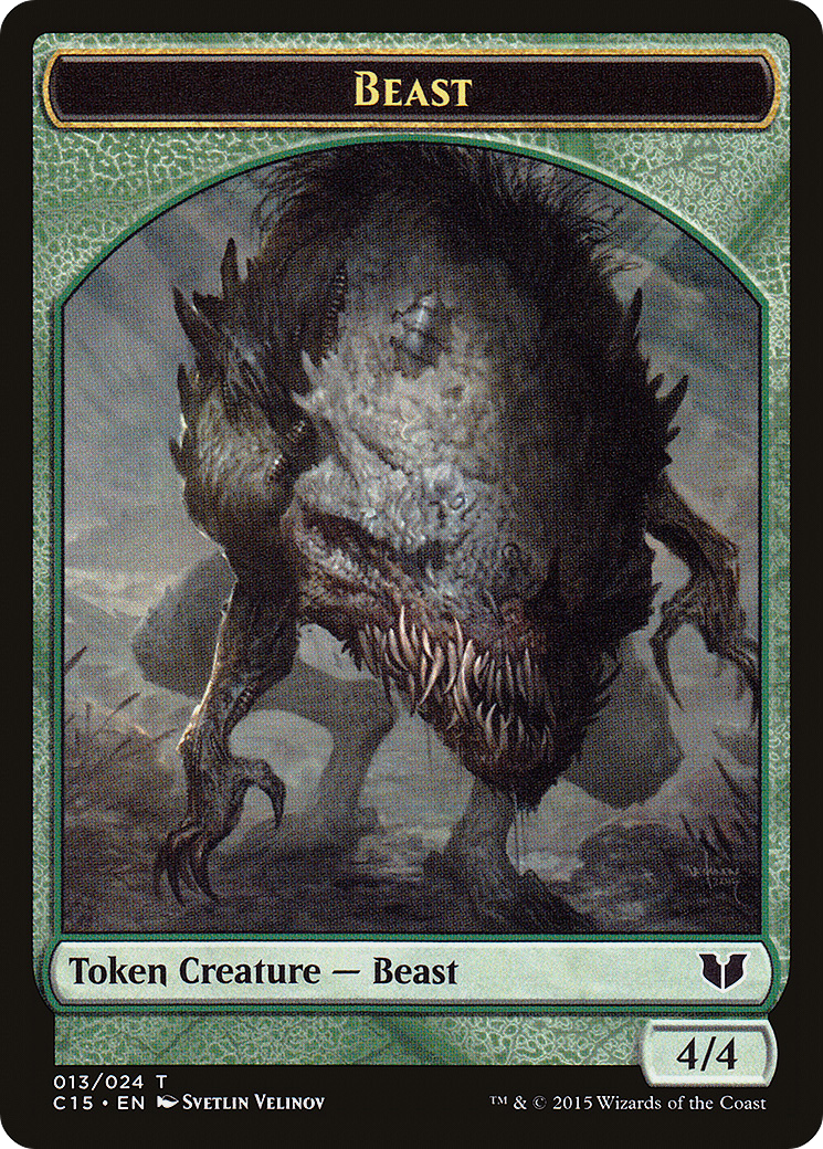 Beast // Snake (017) Double-Sided Token - Commander 2015 Tokens