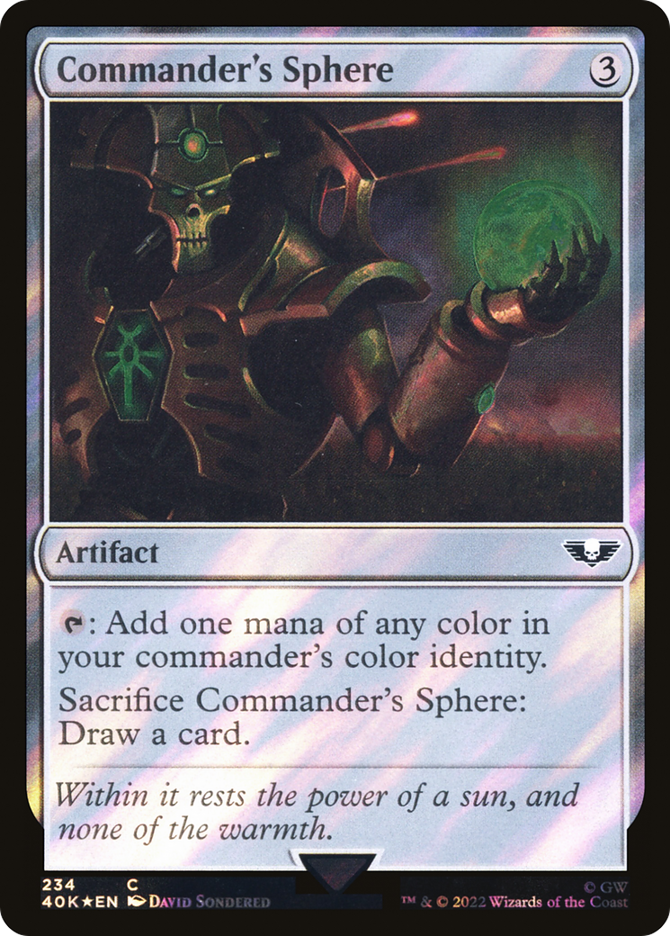 Commander's Sphere (234) (Surge Foil) [Warhammer 40,000 Commander] Foil