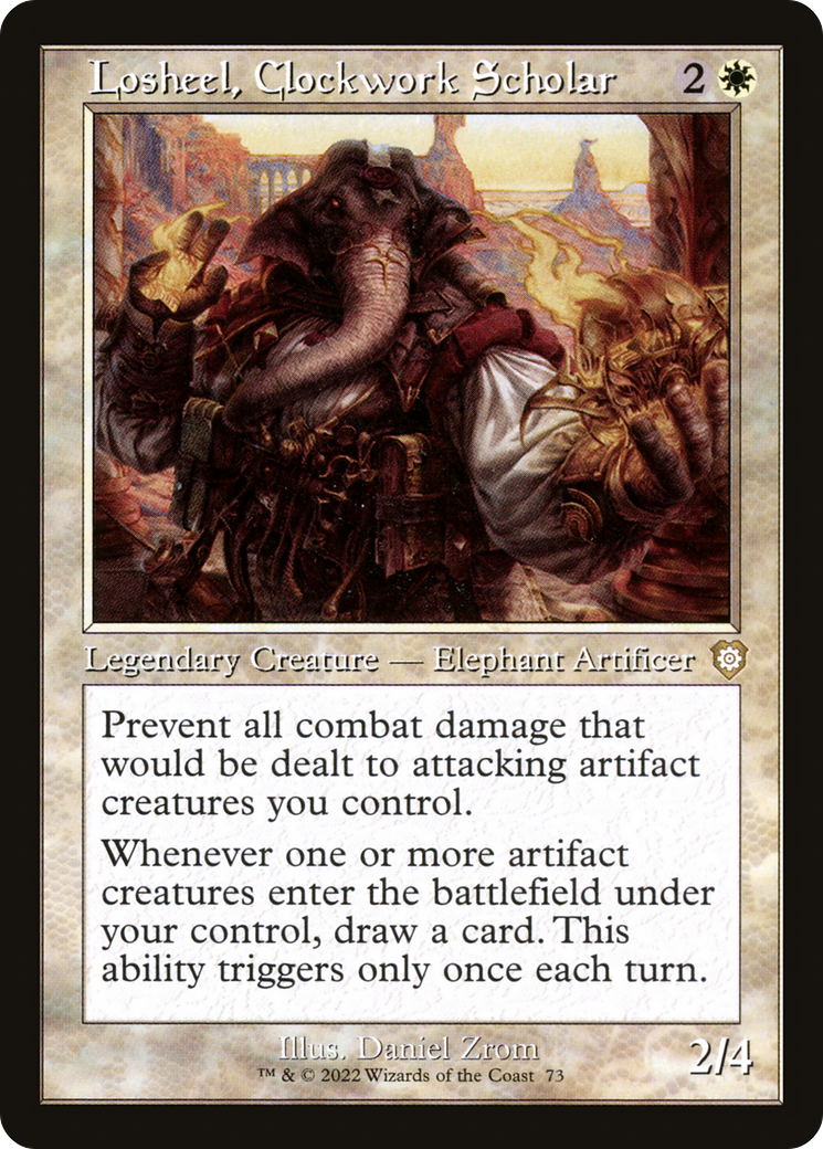 Losheel, Clockwork Scholar (Retro) [The Brothers' War Commander]