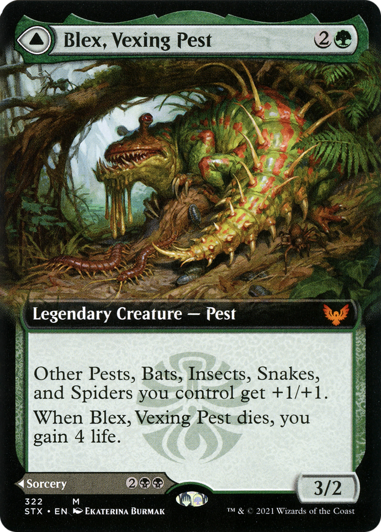 Blex, Vexing Pest (Extended Art) - Strixhaven: School of Mages: (Extended Art)