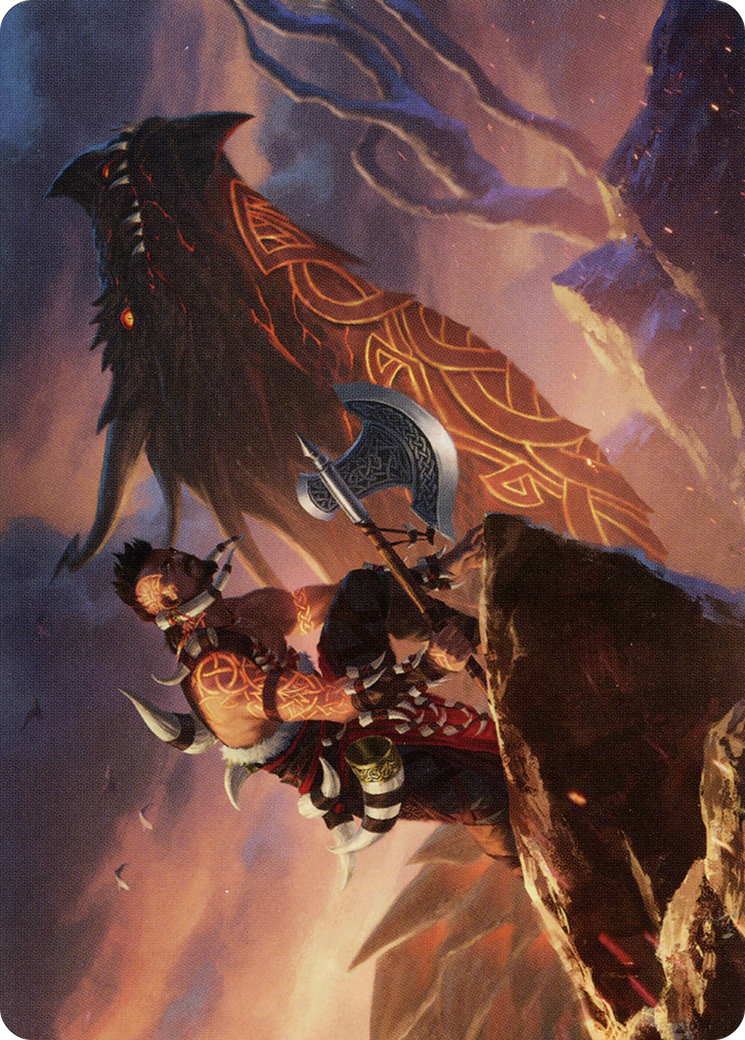Dragonkin Berserker Art Card - Art Series: Kaldheim (Borderless)