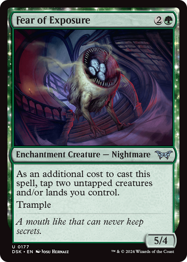 Fear of Exposure: (enchantment) [Duskmourn: House of Horror]