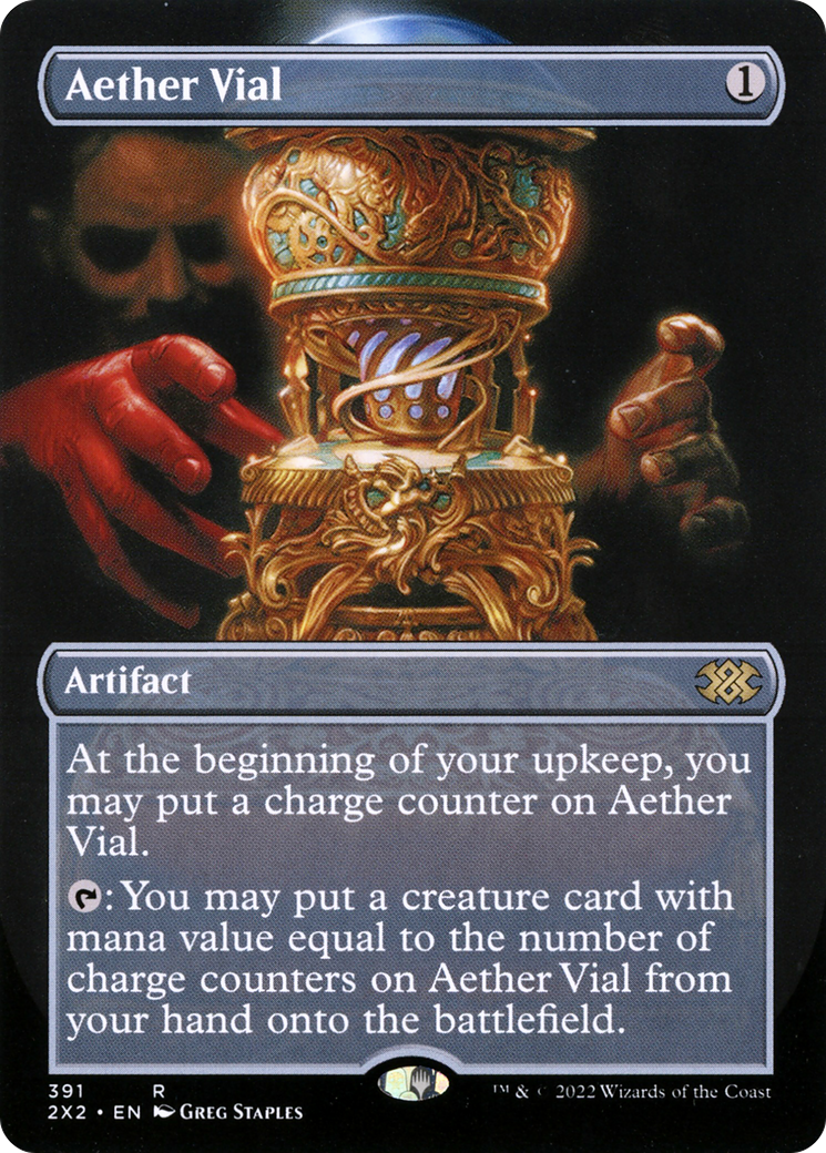 Aether Vial (Borderless) - Double Masters 2022