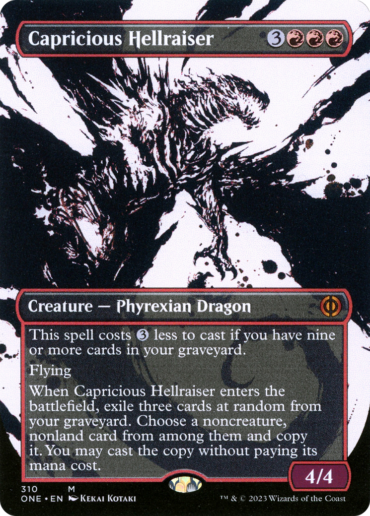 Capricious Hellraiser (Showcase) - Phyrexia: All Will Be One: (Showcase) (Borderless)