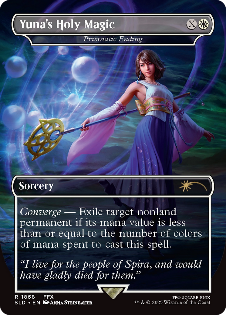 Yuna's Holy Magic - Prismatic Ending [Secret Lair Drop] / Yuna's Holy Magic (Borderless)