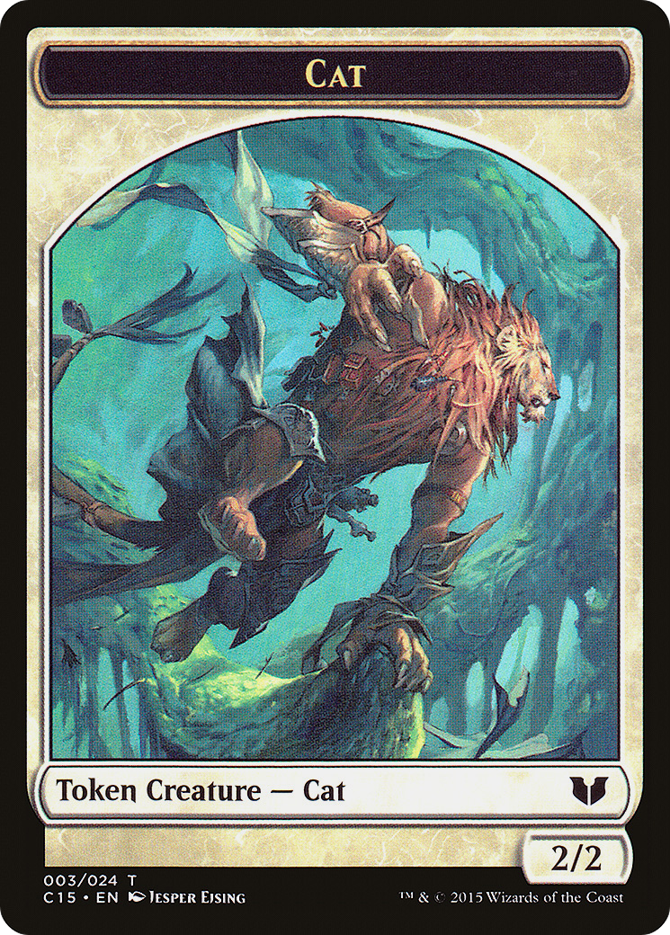 Cat // Zombie Double-Sided Token - Commander 2015 Tokens