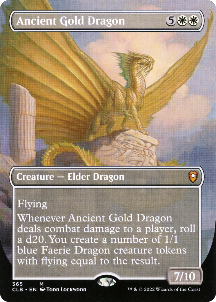 Ancient Gold Dragon (Borderless) - Commander Legends: Battle for Baldur's Gate