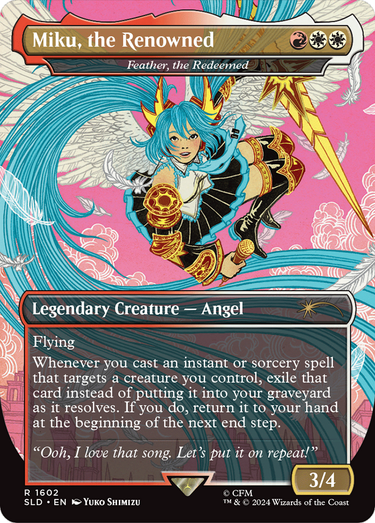 Miku, the Renowned - Feather, the Redeemed [Secret Lair Drop] / Miku, the Renowned (Borderless)