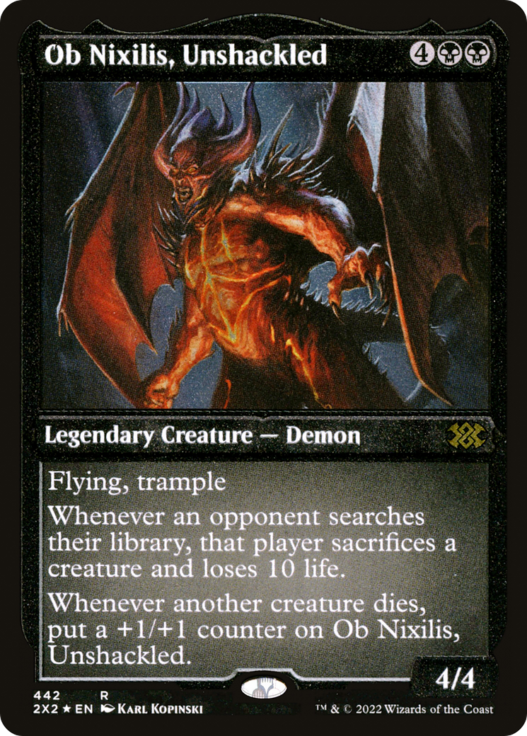 Ob Nixilis, Unshackled (Foil Etched) - [Double Masters 2022] Foil