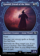 Gandalf, Friend of the Shire (Showcase) (Surge Foil): (Showcase) (Borderless) [The Lord of the Rings: Tales of Middle-earth] Foil