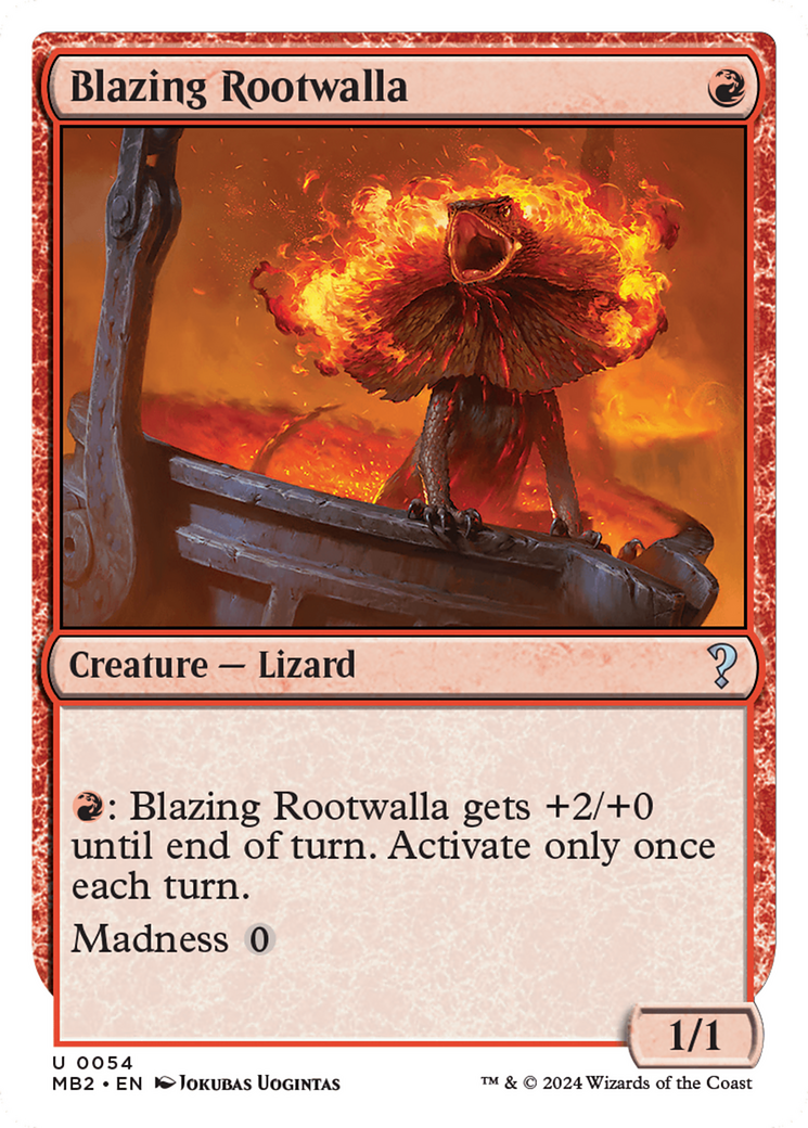 Blazing Rootwalla (White Border) - Mystery Booster 2