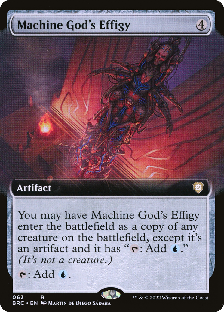 Machine God's Effigy (Extended Art) - [The Brothers' War Commander]: (Extended Art)
