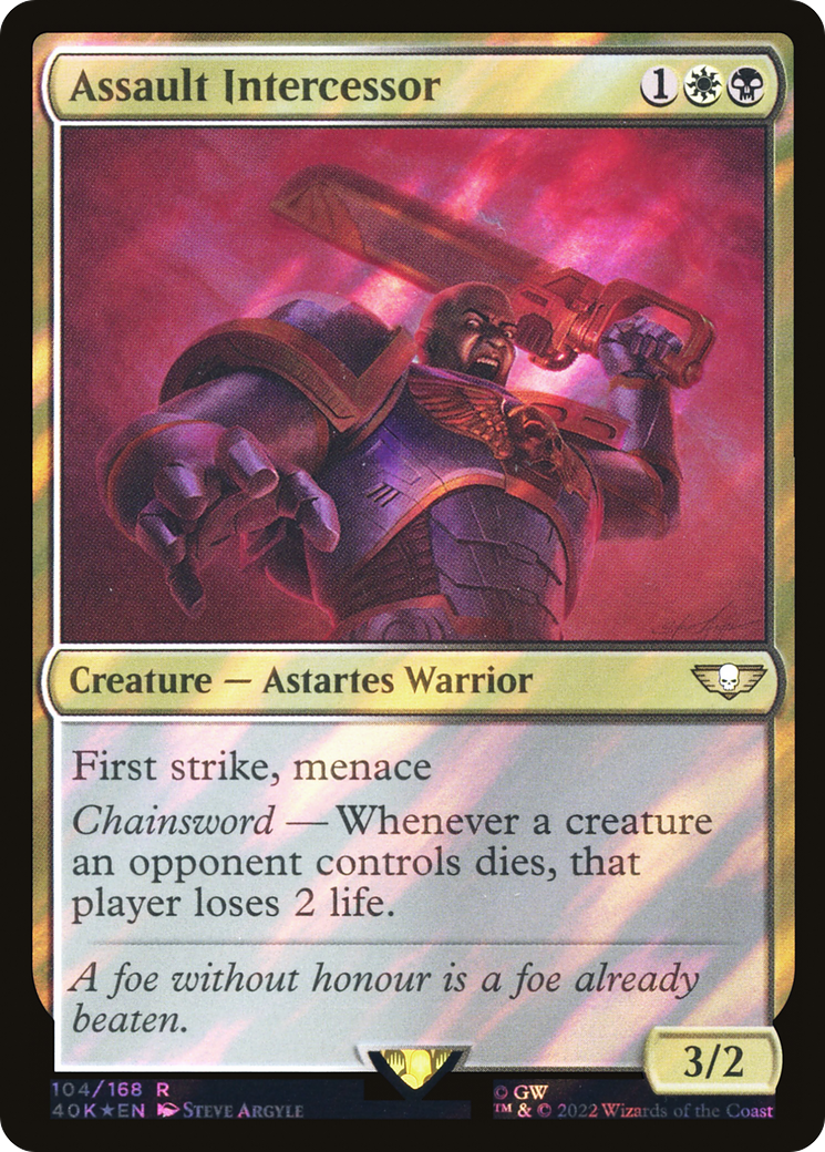 Assault Intercessor (Surge Foil) - Warhammer 40,000 Commander Foil
