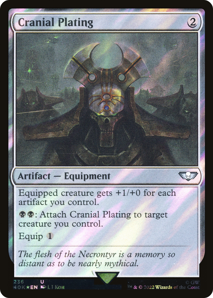 Cranial Plating (Surge Foil) [Warhammer 40,000 Commander] Foil