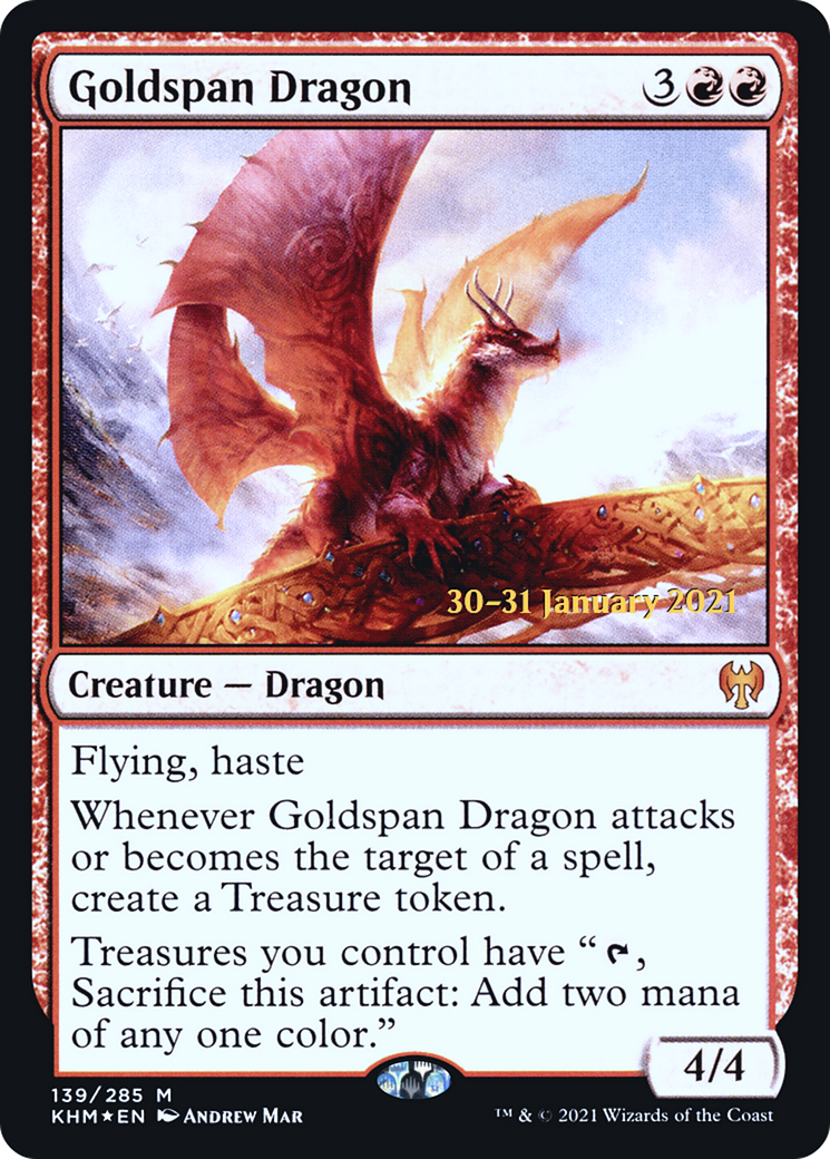Goldspan Dragon [Kaldheim Promos] Foil