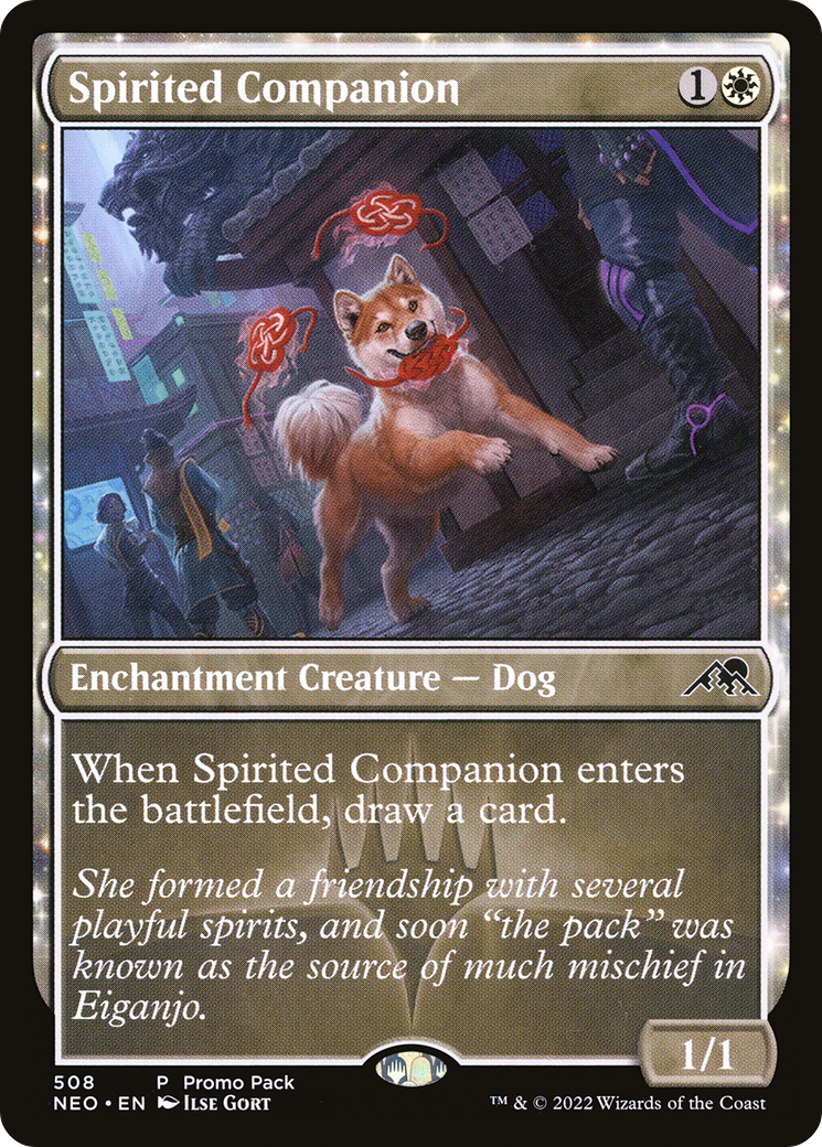 Spirited Companion - [Kamigawa: Neon Dynasty]: (enchantment)
