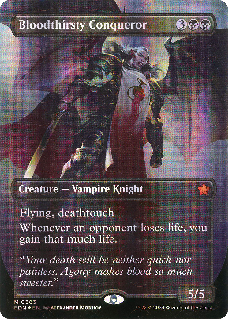 Bloodthirsty Conqueror (Borderless) (Mana Foil) - Foundations Foil