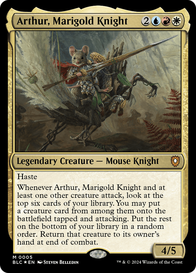 Arthur, Marigold Knight - Bloomburrow Commander Foil