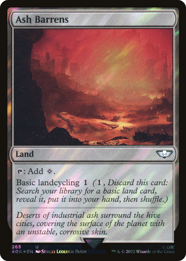 Ash Barrens (Surge Foil) - Warhammer 40,000 Commander Foil