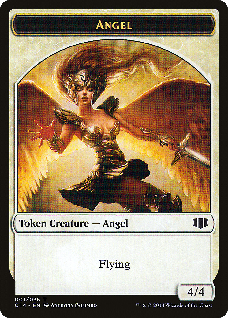 Angel // Cat Double-sided Token - Commander 2014 Tokens
