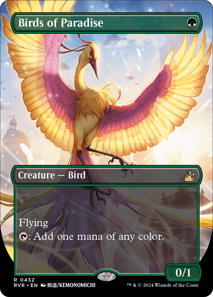 Birds of Paradise (Anime Borderless) - Ravnica Remastered