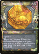 Harnessed Snubhorn (Halo Foil): (Showcase) [March of the Machine: The Aftermath] Foil