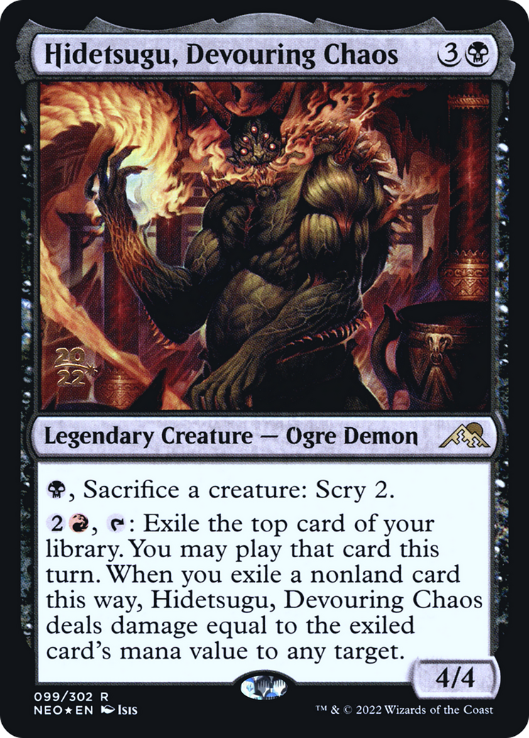 Hidetsugu, Devouring Chaos [Kamigawa: Neon Dynasty Promos] Foil