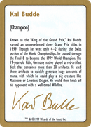 Kai Budde Bio [World Championship Decks 1999]