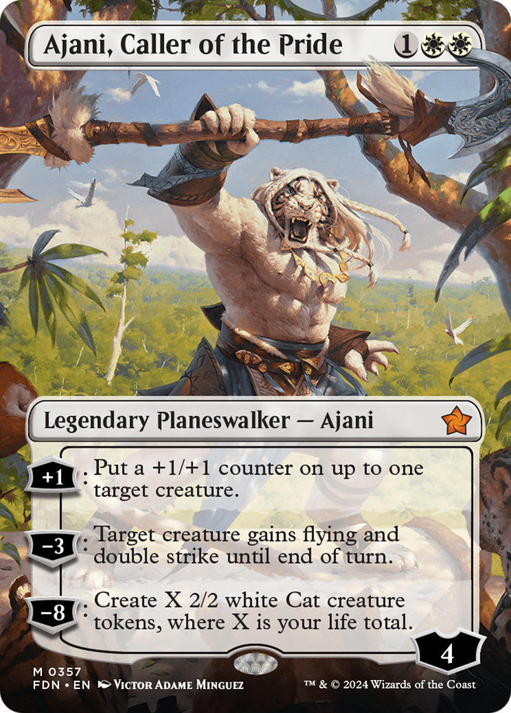 Ajani, Caller of the Pride (Borderless) - [Foundations]