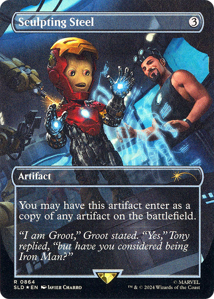 Sculpting Steel (Rainbow Foil) [Secret Lair Drop] (Borderless) Foil