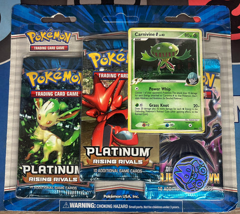 Pokemon Platinum Rising Rivals & Majestic Dawn 3-Pack Blister (Carnivine)