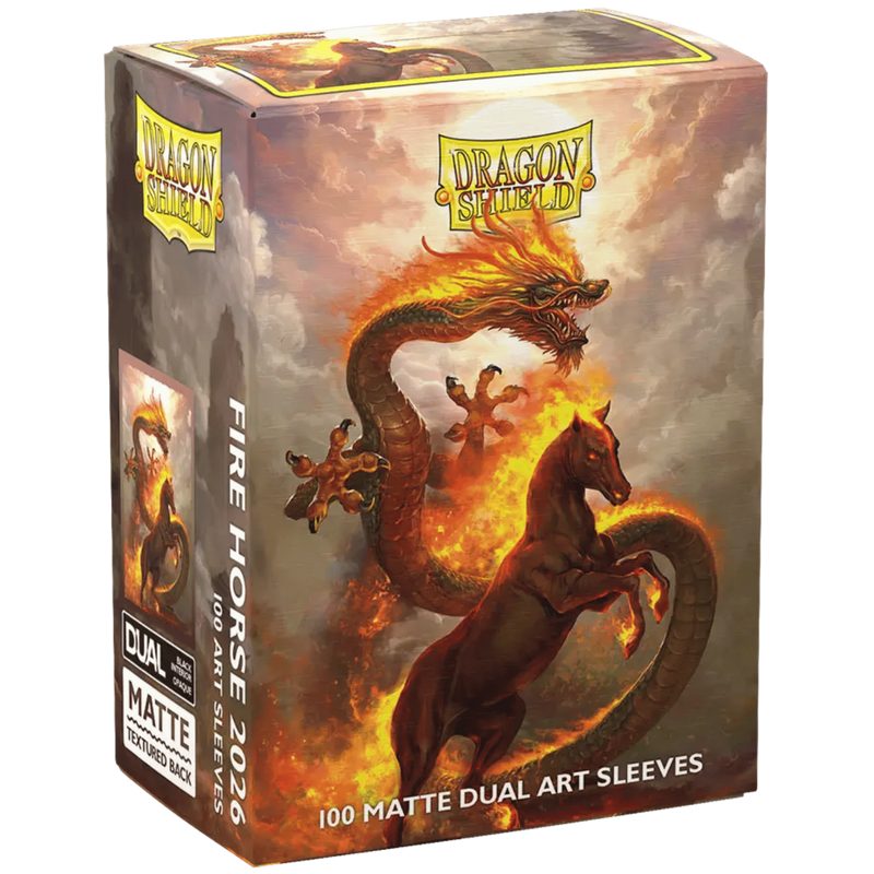 Dragon Shield: Sleeves Matte Dual Art Fire Horse Dragon Shield: Sleeves Matte Dual Art Fire Horse