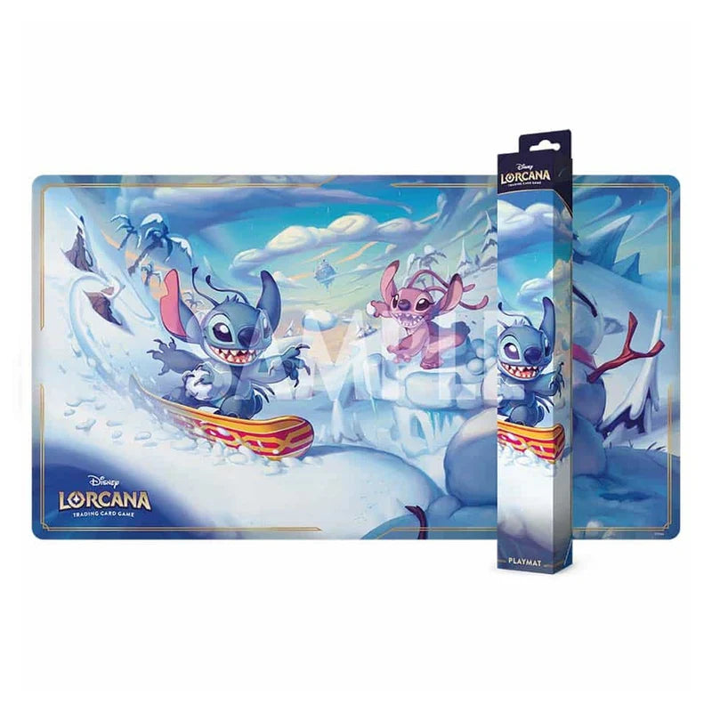 Playmat: Disney Lorcana- Set 14- Hyperia City- Snowboarding Stitch